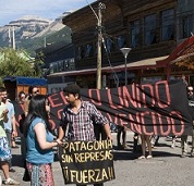 Protest in Coyhaique, Chile, sm